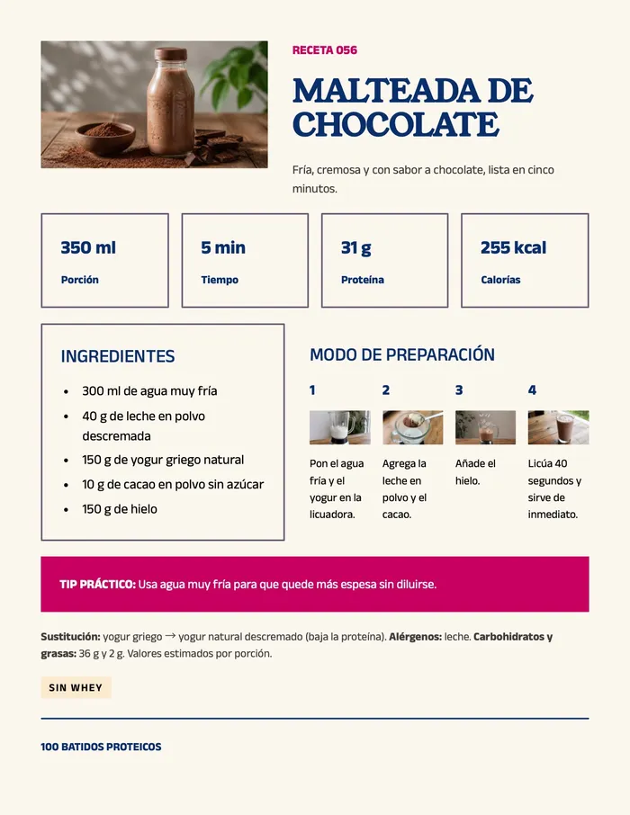 Página del e-book: Malteada de Chocolate