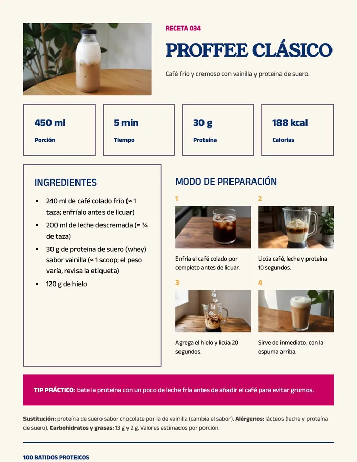 Página del e-book: Proffee Clásico